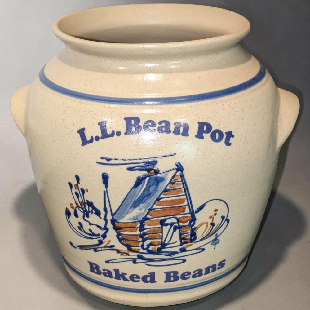L.L. Bean Crock Bean Pot Cedar Swamp Pottery 7.75"H Rare Collectors Item Pottery